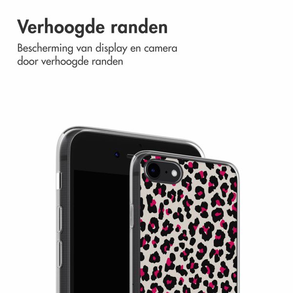 imoshion Design hoesje iPhone SE (2022 / 2020) / 8 / 7 - Leopard Pink