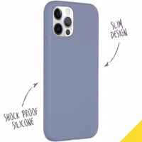 Accezz Liquid Silicone Backcover Apple iPhone 12 (Pro) - Lavender Gray