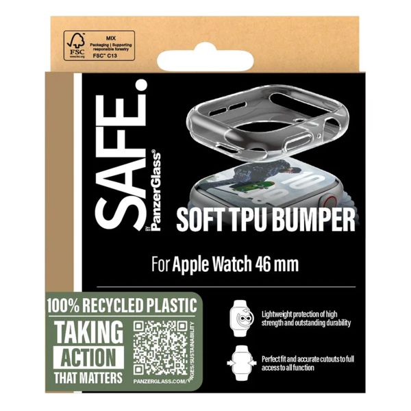 PanzerGlass Bumper Apple Watch Series 10 / 11 - 46 mm - Transparant