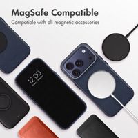 Accezz Leather Case with MagSafe Apple iPhone 18 Pro / 17 Pro - Nightfall Blue