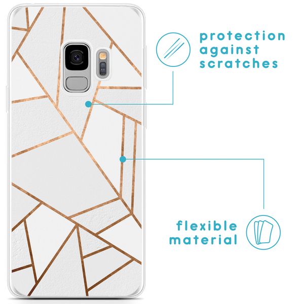 imoshion Design hoesje Samsung Galaxy S9 - Grafisch Koper / Wit