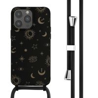 imoshion Siliconen design hoesje met koord iPhone 14 Pro Max - Sky Black