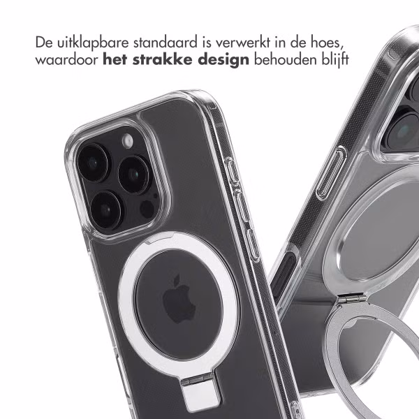 Accezz Ring Stand Backcover met MagSafe Apple iPhone 16 Pro - Transparant