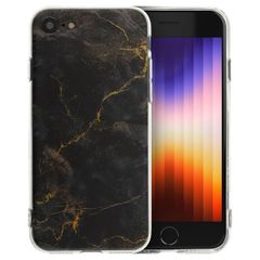 imoshion Design hoesje Apple iPhone SE (2022 / 2020) / 8 / 7 / 6s - Black Marble