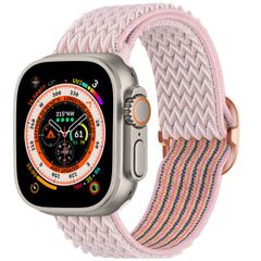 imoshion Elastisch nylon bandje Apple Watch Series 1 t/m 10 / SE / Ultra (2) (44/45/46/49 mm) - Roze