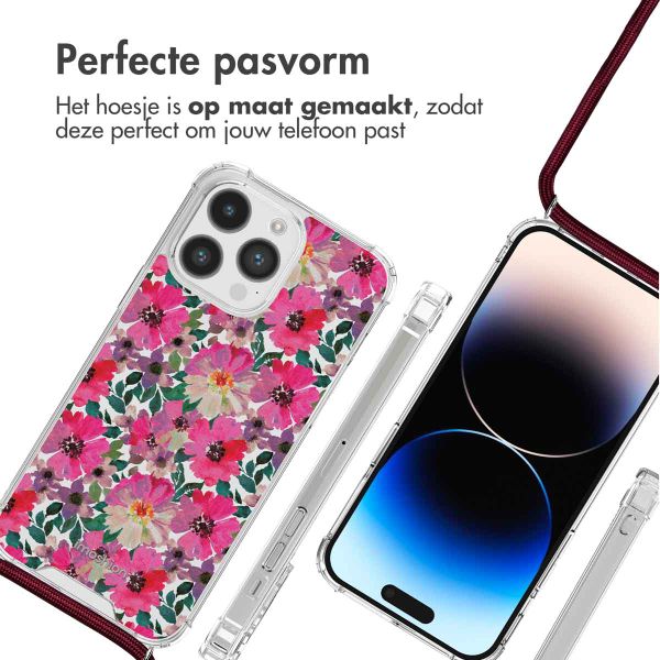 imoshion Design hoesje met koord Apple iPhone 14 Pro Max - Flower Water