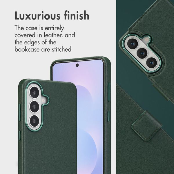 Accezz 2-in-1 Leather Bookcase with MagSafe Samsung Galaxy S26 Plus - Cedar Green