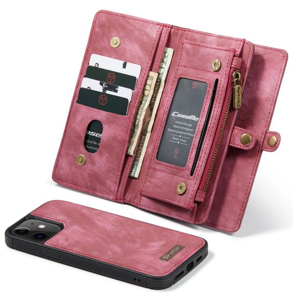 CaseMe Luxe Lederen 2 in 1 Portemonnee Bookcase iPhone 12 Mini