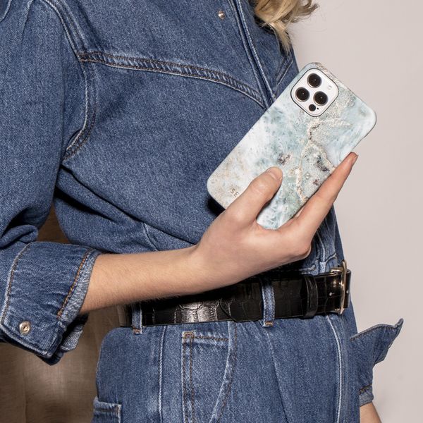 Selencia Maya Fashion Backcover iPhone Xs / X - Marble Blue