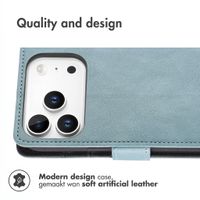 imoshion Luxury Wallet Case Apple iPhone 18 Pro / 17 Pro - Light Blue