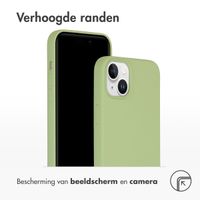 Accezz Liquid Silicone Backcover met MagSafe iPhone 15 Plus - Groen