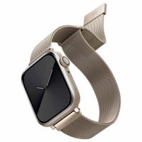 Uniq Dante Mesh Milanese stalen bandje Apple Watch Series 1 t/m 9 / SE (38/40/41 mm) | Series 10 / 11 (42 mm) - Starlight