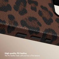 Selencia Sabi Back Cover Panther Print with MagSafe Apple iPhone 17e / 16e - Mocha Brown