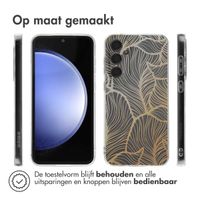 imoshion Design hoesje Samsung Galaxy S23 FE - Golden Leaves Transparant
