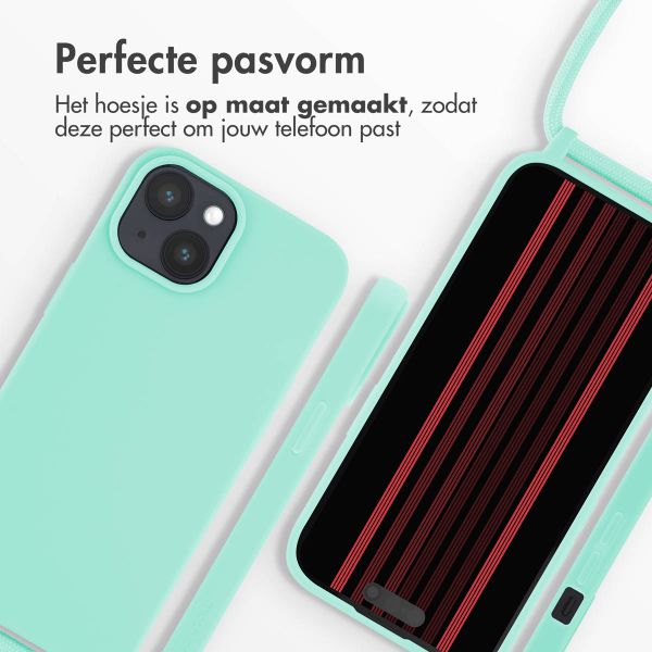 imoshion Siliconen hoesje met koord Apple iPhone 15 - Mintgroen