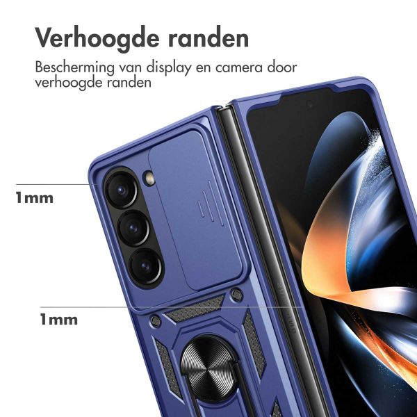 imoshion Rugged Backcover met ring Samsung Galaxy Z Fold 5 - Donkerblauw