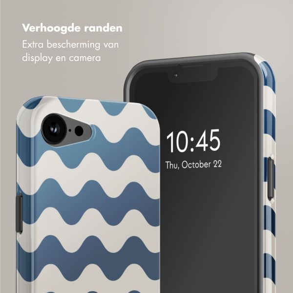 Selencia Vivid Backcover met MagSafe Apple iPhone 16e - Wave Vibes Classic Blue