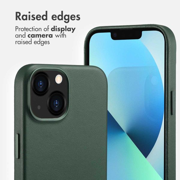 Accezz Leather Back Cover with MagSafe Apple iPhone 13 - Cedar Green