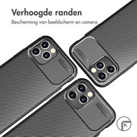 imoshion Carbon Softcase Backcover Apple iPhone 12 Pro Max - Zwart