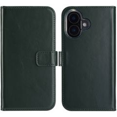 Selencia Echt Leren Bookcase Apple iPhone 16 - Groen