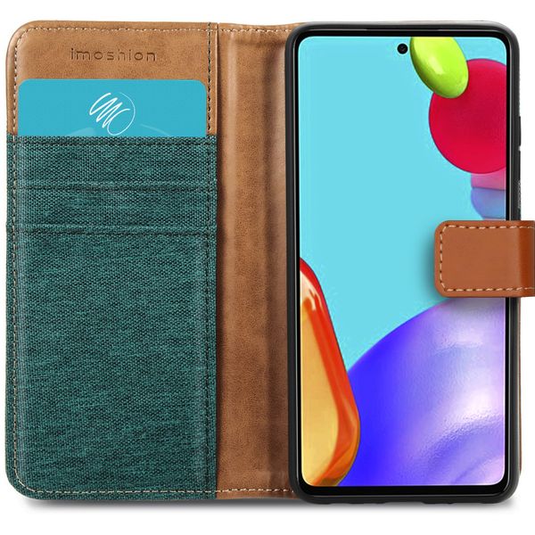 imoshion Luxe Canvas Bookcase Samsung Galaxy A52(s) (5G/4G) - Groen