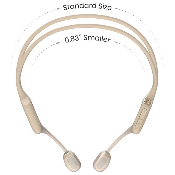 Shokz OpenRun Pro Mini - Kleine maat - Open-Ear draadloze oordopjes - Bone conduction - Beige