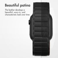 Accezz Magnetic genuine leather band Apple Watch | 38/40/41/42 mm - Black