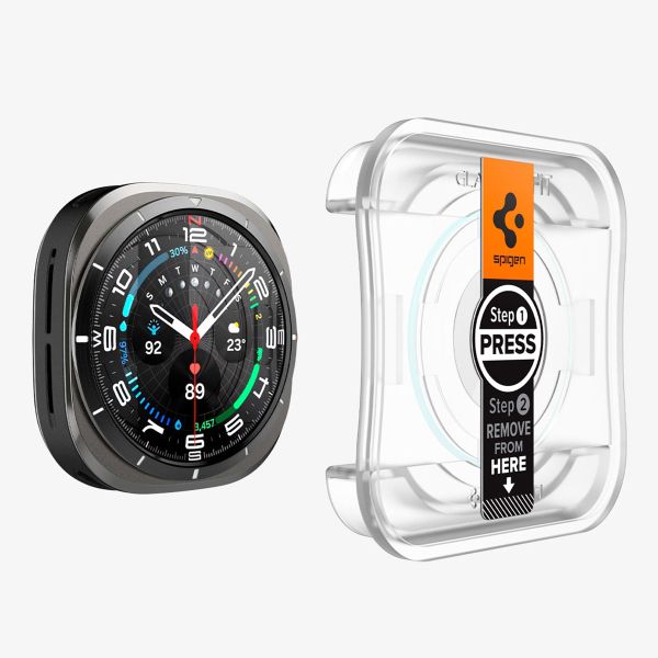 Spigen EZ FIT Glas.tR Screenprotector met applicator Samsung Galaxy Watch Ultra - Transparant