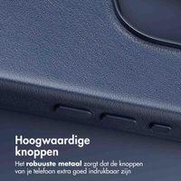 Accezz MagSafe Leather Backcover Apple iPhone 16 Pro - Nightfall Blue