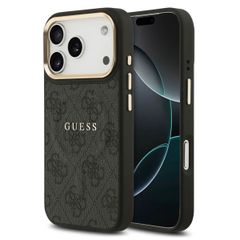 Guess Classic 4G Logo Backcover met MagSafe Apple iPhone 17 Pro - Zwart