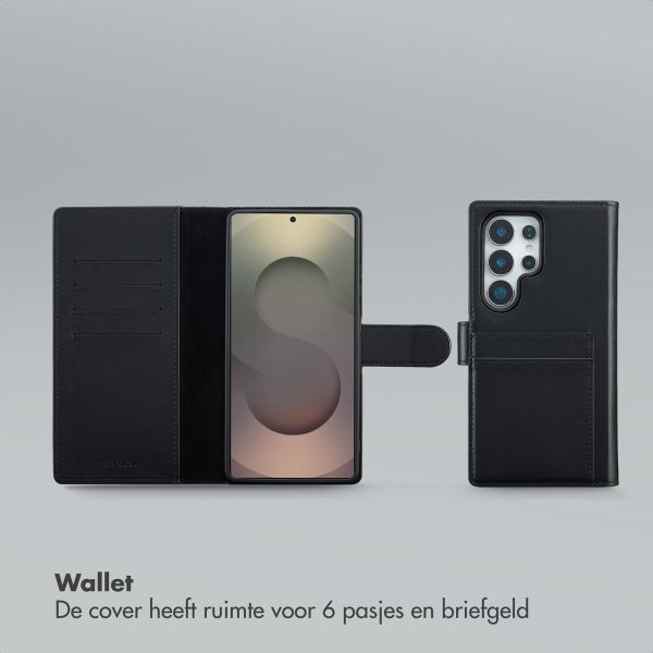 Selencia Olyn Uitneembare Bookcase met MagSafe Samsung Galaxy S25 Ultra - Zwart