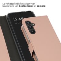 Selencia Echt Lederen Bookcase Samsung Galaxy A34 (5G) - Dusty Pink