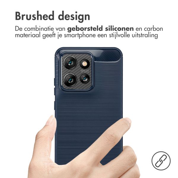 imoshion Brushed Backcover Motorola Thinkphone 25 / Motorola Edge 50 Neo - Donkerblauw