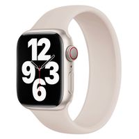 Apple Siliconen solobandje Apple Watch | 38/40/41/42 mm - Maat 2 - Starlight