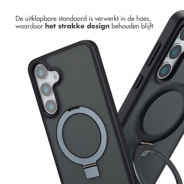 Accezz Ring Stand Backcover met MagSafe Samsung Galaxy S25 Plus - Zwart