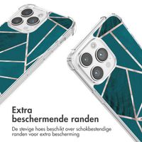 imoshion Design hoesje met koord Apple iPhone 14 Pro Max - Petrol Green Graphic