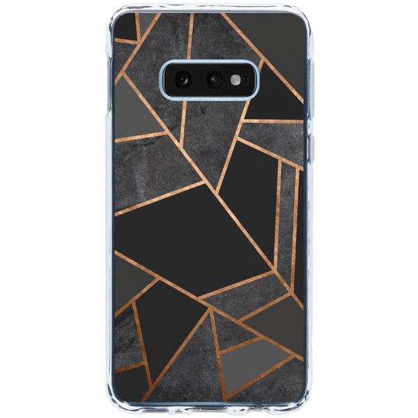 Design Backcover Samsung Galaxy S10e - Grafisch Zwart / Koper