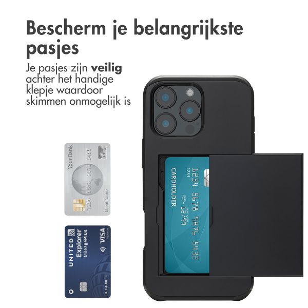 imoshion Backcover met pasjeshouder Apple iPhone 16 Pro Max - Zwart