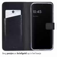 Selencia Echt Leren Bookcase Google Pixel 9 Pro XL - Zwart