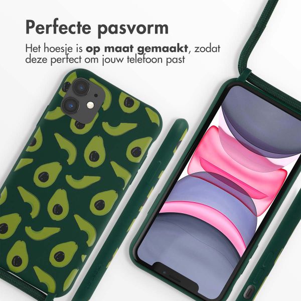 imoshion Siliconen design hoesje met koord Apple iPhone 11 - Avocado Green