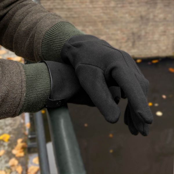 Selencia Suède Look Touchscreen Handschoenen - Mannen - Maat L - Zwart