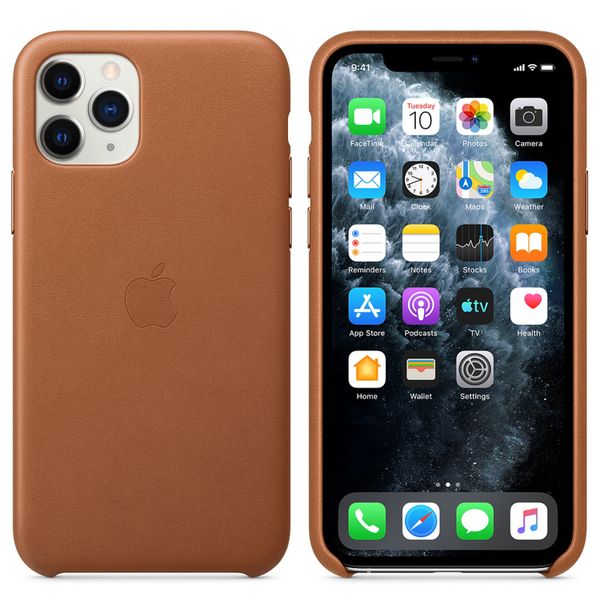 Apple Leather Backcover iPhone 11 Pro - Saddle Brown