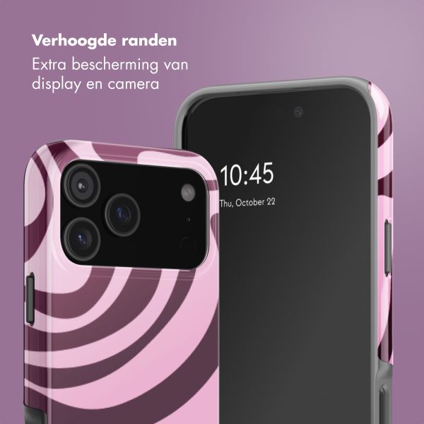 Selencia Vivid Backcover Apple iPhone 18 Pro - Wavy Swirl Pink Plum