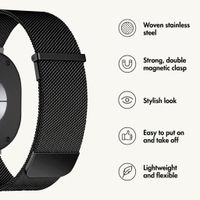 imoshion Milanese Magnetic Band Samsung Galaxy Watch 9 (40/44mm) / Watch 8 (40/44mm) / Classic (46mm) - Black