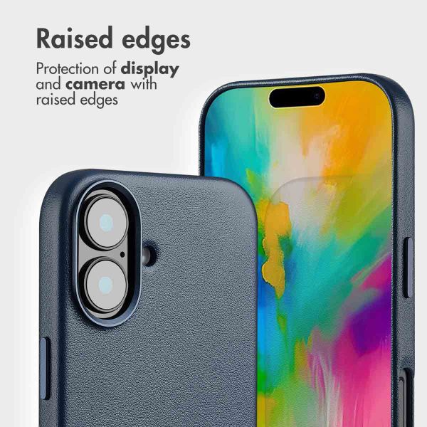 Accezz 2-in-1 Leather Bookcase with MagSafe Apple iPhone 16 - Nightfall Blue