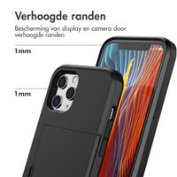 imoshion Backcover met pasjeshouder Apple iPhone 12 (Pro) - Zwart