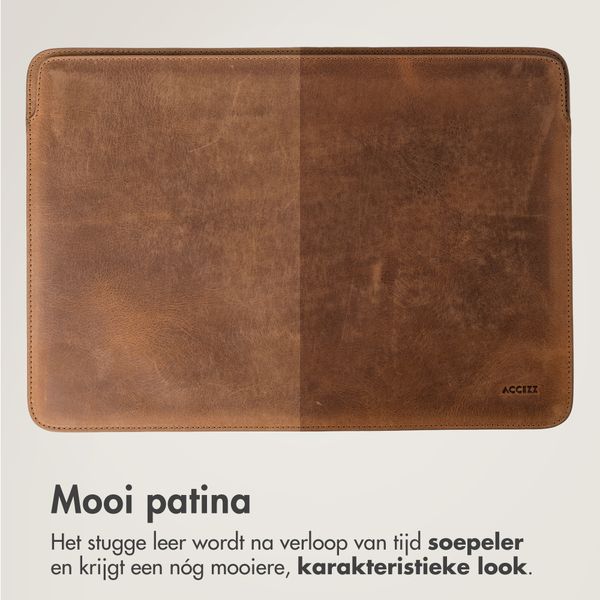Accezz Leather Laptop hoes Apple MacBook 16 inch - Laptopsleeve - Cognac