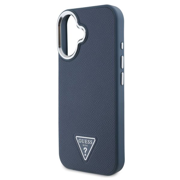 Guess Grained Triangle Case MagSafe Apple iPhone 16 - Blue