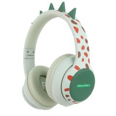 imoshion Draadloze Kinderkoptelefoon Dino - Decibelbegrenzer - Met AUX kabel - Brown / Orange