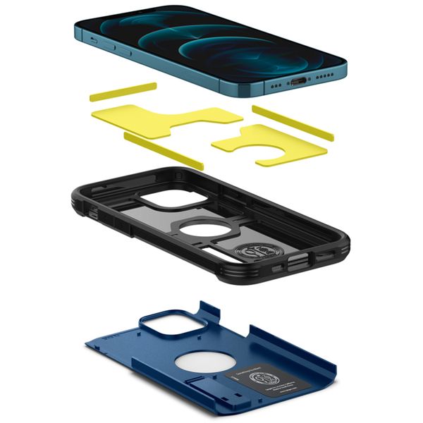 Spigen Tough Armor Backcover iPhone 12 (Pro) - Donkerblauw